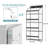 Clear Over The Door Hat Racks For Baseball Caps, Hold 48 Caps Hat Storage Organizer For Closet Wall, Deep Pockets Hanging Hat Holder Shelves With 3 Hooks, Black
