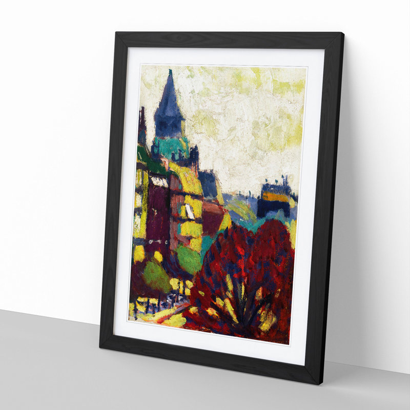 St. Germain Des Pres by Henry Lyman Sayen - Picture Frame Painting, Black, 48cm H x 36cm W x 2cm D