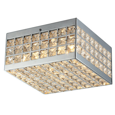 Plafonnier encastré carré 9" 4 lumières Peggy