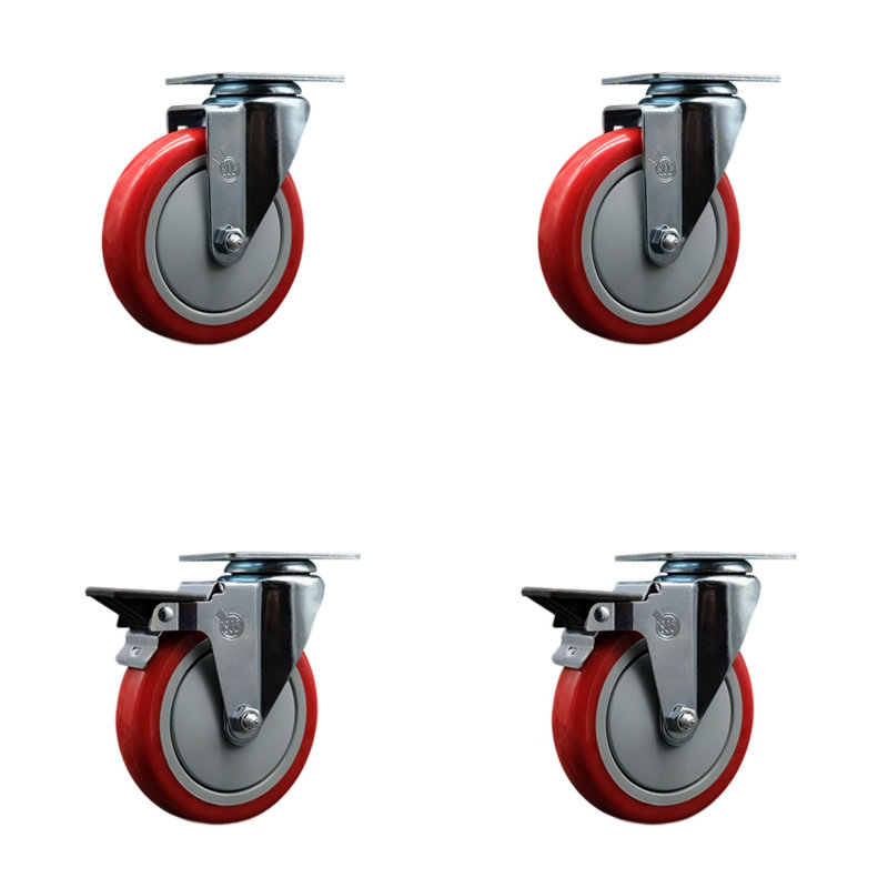 Ensemble de roulettes 4 pièces avec roulettes en poly