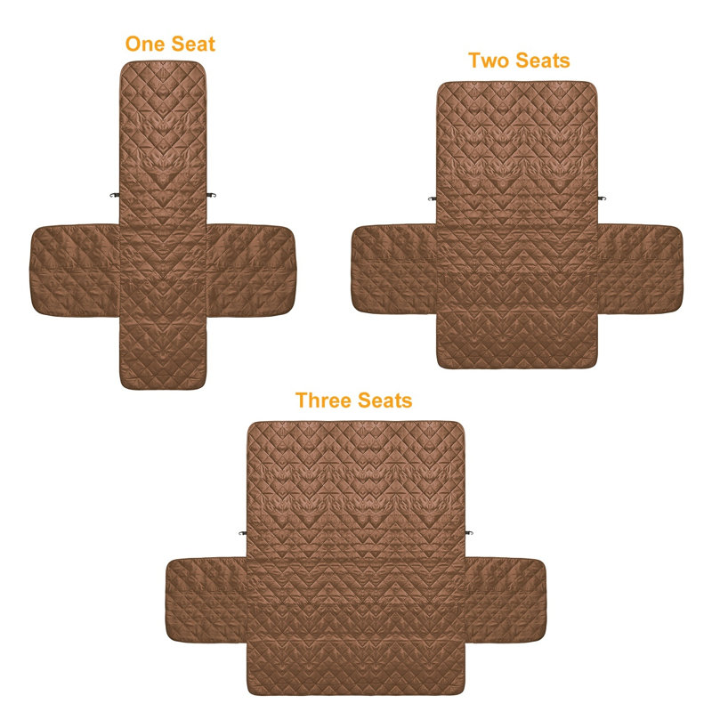 Polyester Armchair Slipcover, Brown Polyester