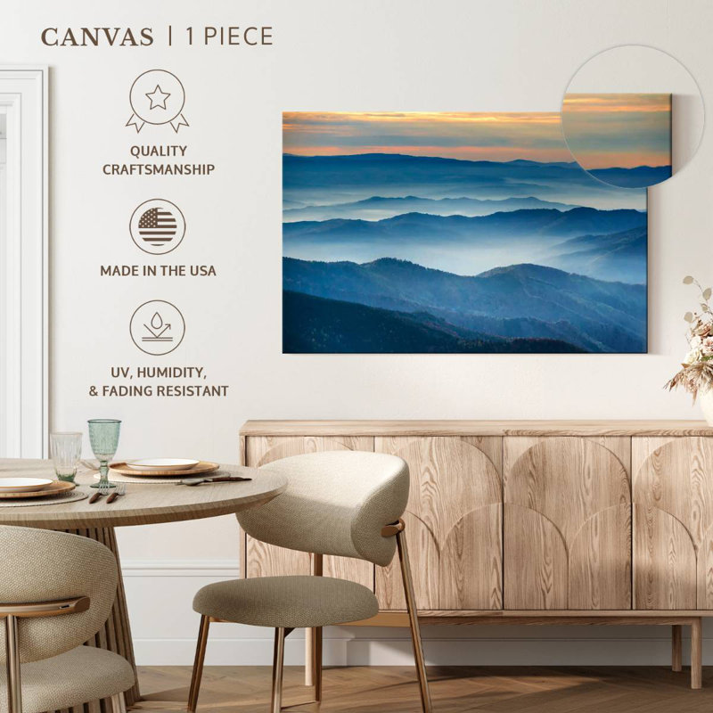 Contour de paysage de montagne apaisant Kerrick, H 8 po x l 12 po