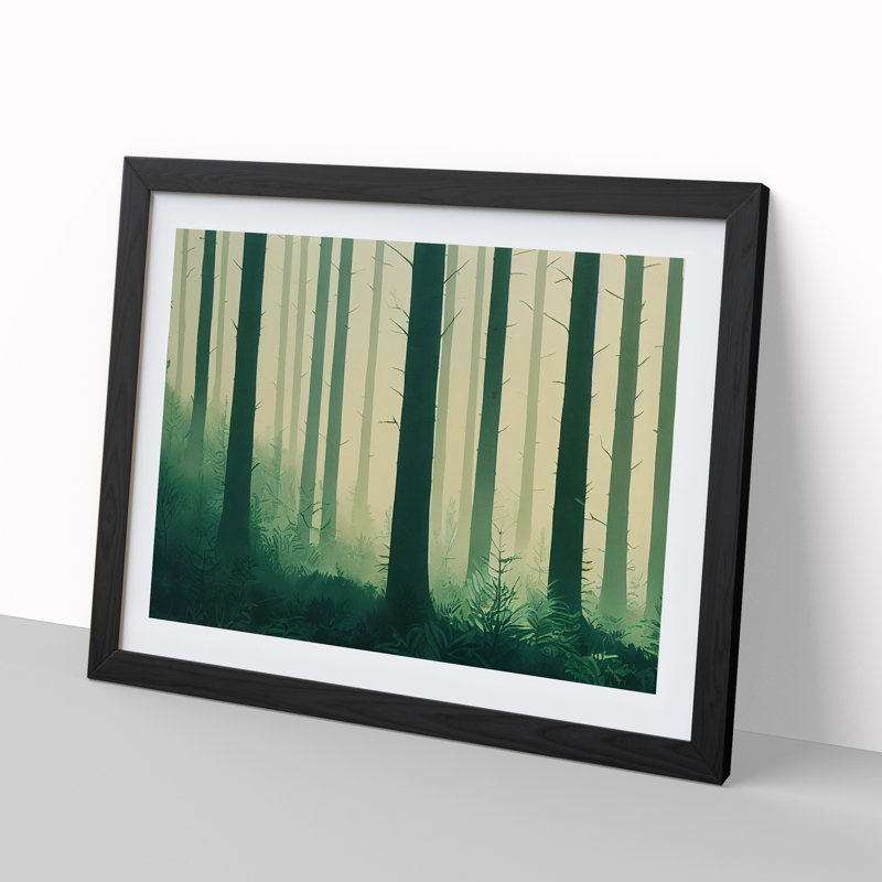 Brave Forest - Single Picture Frame Print, 34cm H x 46cm W x 2cm D, Black Framed