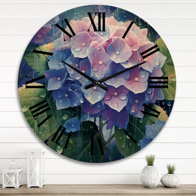 Horloge murale surdimensionnée en bleu et vert