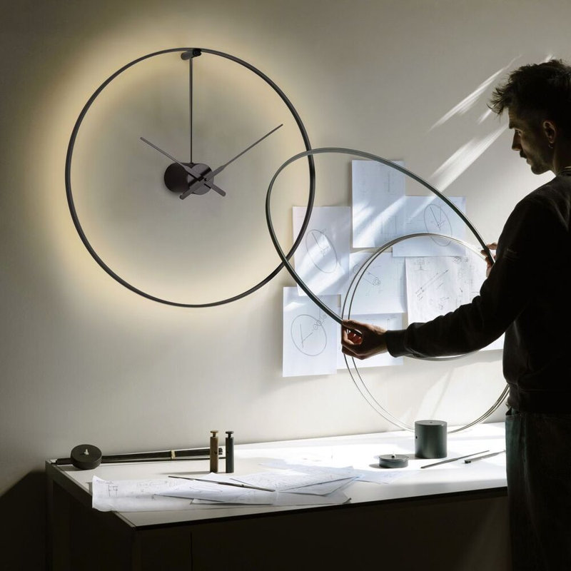 Ombra Aluminium Skeleton Wall Clock