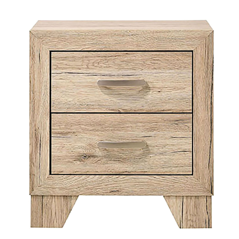 Table de chevet de la chambre à coucher 2 avec glissières de tiroir distinctives et objet en métal naturel avec poignée personnalisable