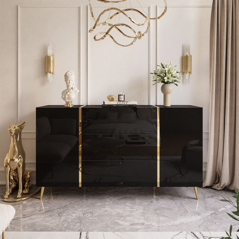 Waldoboro 158cm Sideboard, Black