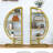 Alsobrook 4 Tiers Round Open Bookshelf with Metal Frame for Office