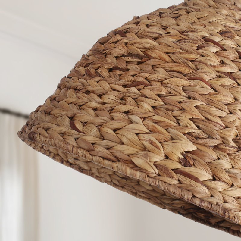 1-Lights Hand-Woven Rattan Cone Natural Pendant Light