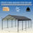 12 Ft. W X 20 Ft. D Heavy Duty Carport With Galvanized Steel Roof-120831905