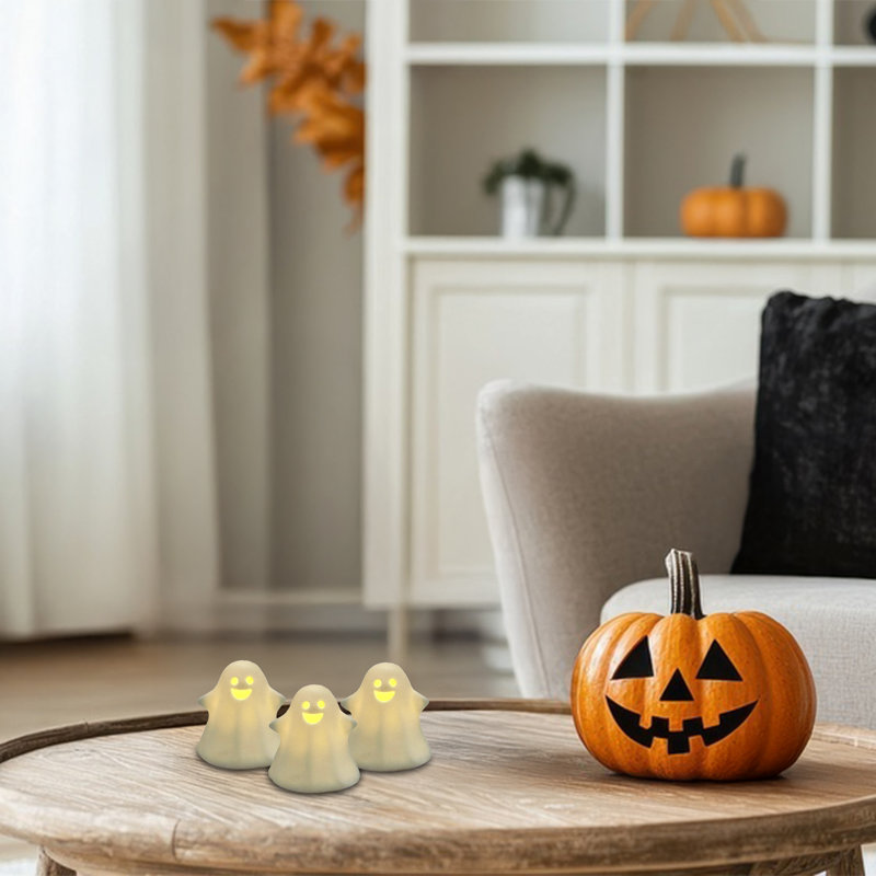 Battery-operated Ceramic Ghosts - 3 Count