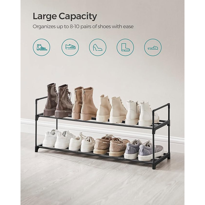 10 Pair Stackable Shoe Rack