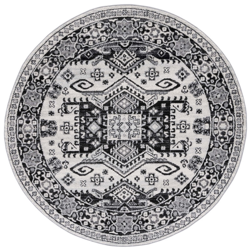 Tulum Performance Oriental Rug, Round 6'7"
