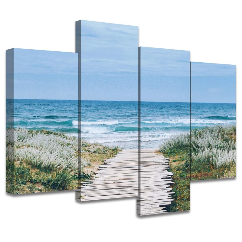 Coastal Beach Path to The Beach Coastal Landscape 4 pièces