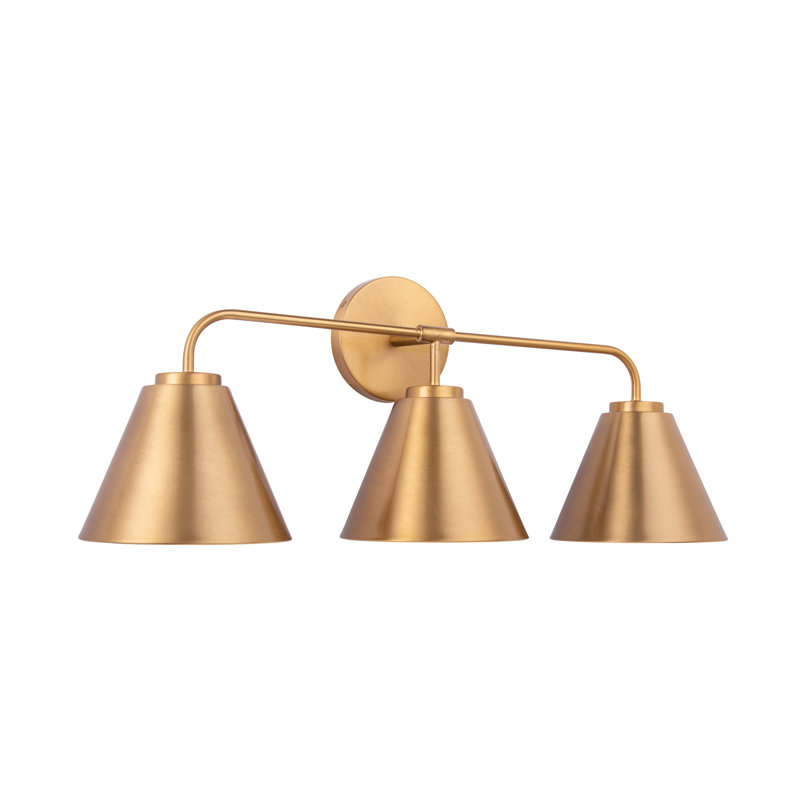 Emeilia Modern 3-Light Vanity Light, Gold