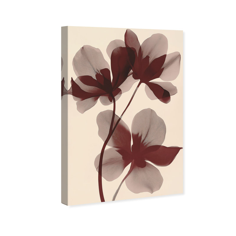 Crimson Coastline III Canvas Abstract Print by Oliver Gal, Black Frame, 10 x 15, 15"H x 10"W, Canvas Unframed