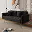 Canapé-lit convertible moelleux en velours beige avec têtes de clou décoratives-1786398834