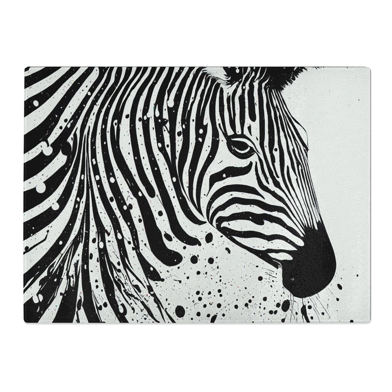 Zebra  Glass Chopping Board