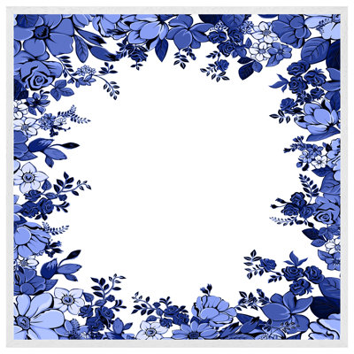 Zirke Winter Floral Frame - Square Print