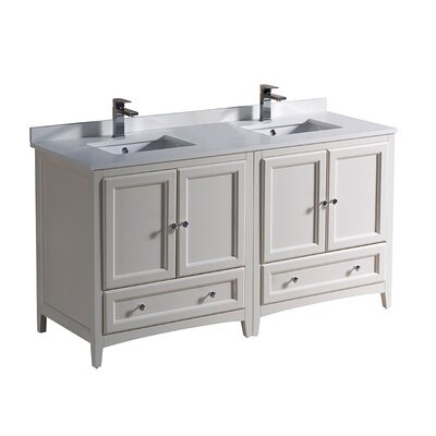 Formosa Fresca 60"" Free-Standing Double Sink Bathroom Vanity Set -  FCB20-3030AW-CWH-U