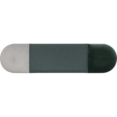 Malwae 11.8"" x 53.1"" Upholstered Wall Paneling in Grey/Green