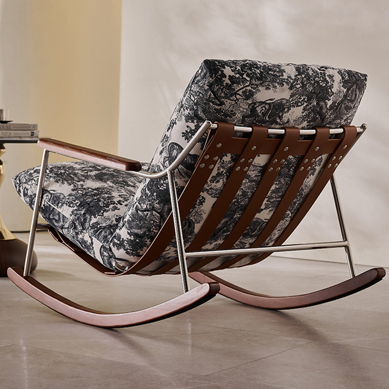 Chaise berçante simple de salon décontracté
