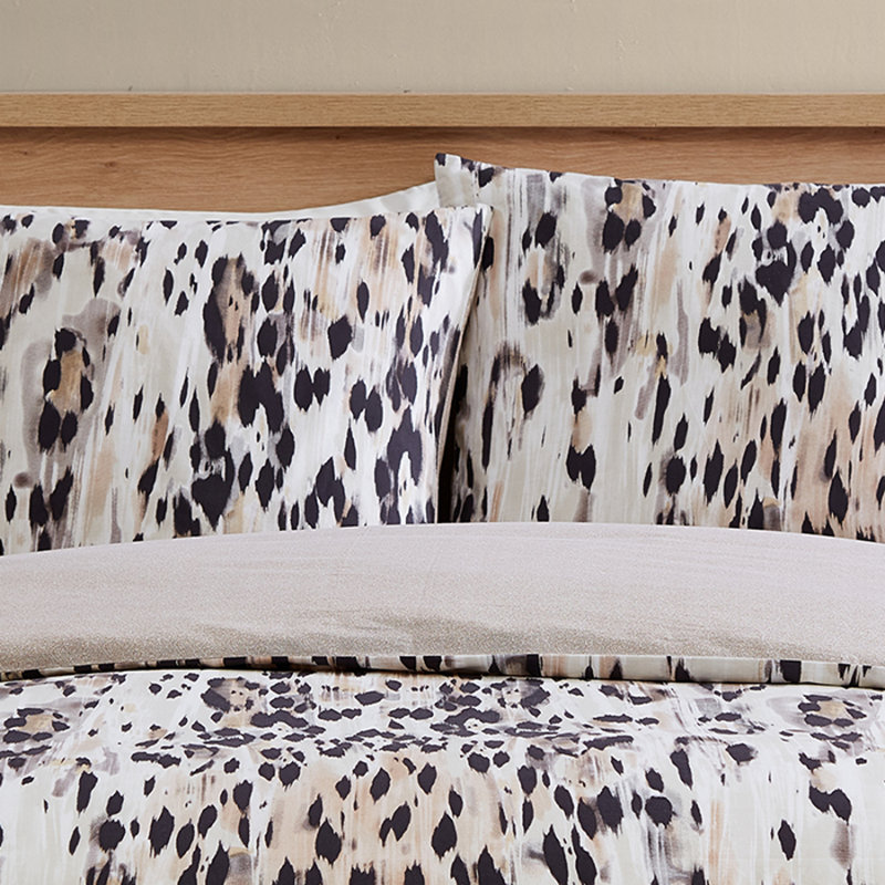 King Size Brown Reversible Cotton Comforter Set