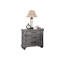 Élégante table de chevet en chêne gris antique pour un look captivant contemporain en magnétisme