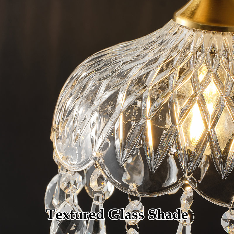 1-light 7.9" Mini Crystal Flush Mount Ceiling Light