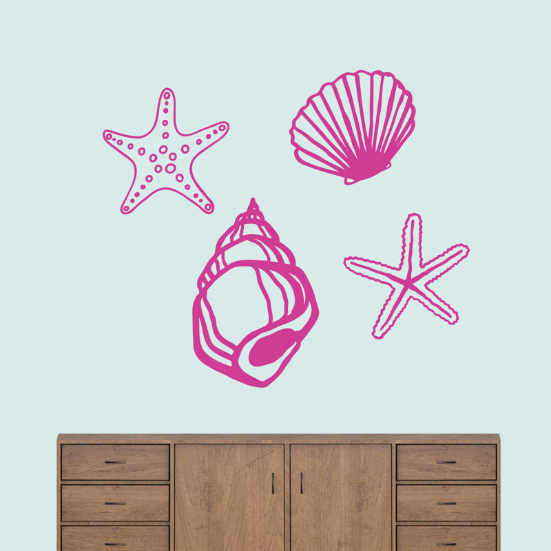 Nautical & Beach Wall Decal, Hot Pink