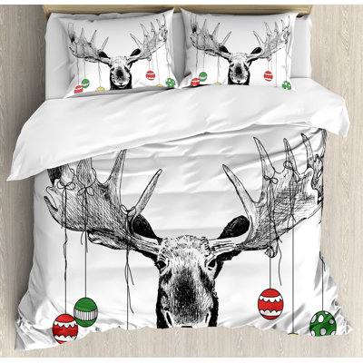 Moose Modern & Contemporary Duvet Cover