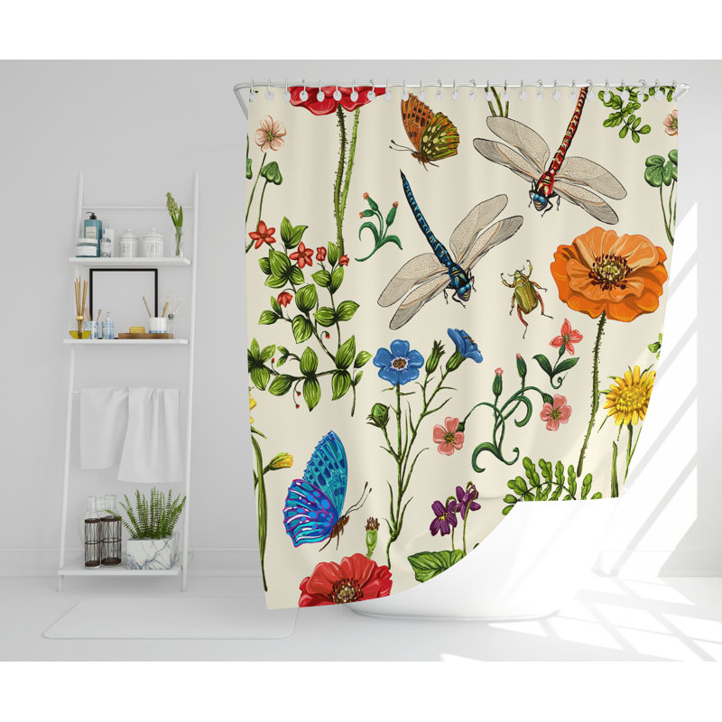 Eccles Polyester Shower Curtain Set, 168cm H x 168cm W