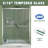 56-60" Wide X 70" High Double Sliding Shower Door, Aluminum Frame Bypass Clear Tempered Glass, Chrome Hardware Enclosure