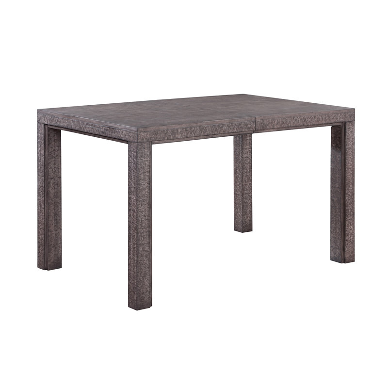 Delver Extendable Solid Wood Dining Table, Gray, 36"H x 60"L x 38"W