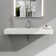 47'' Wall Mounted Bathroom Sink Solid Surface Vessel Sink with Faucet Hole