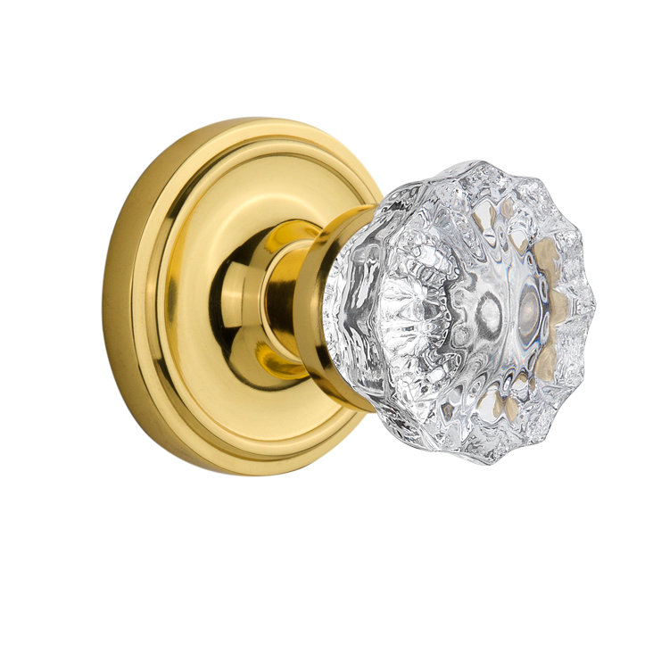Classic Rosette with Crystal Door Knob