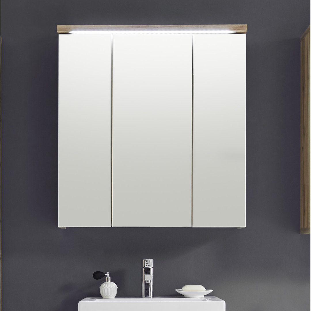 70 x 74 cm Badschrank Demaree