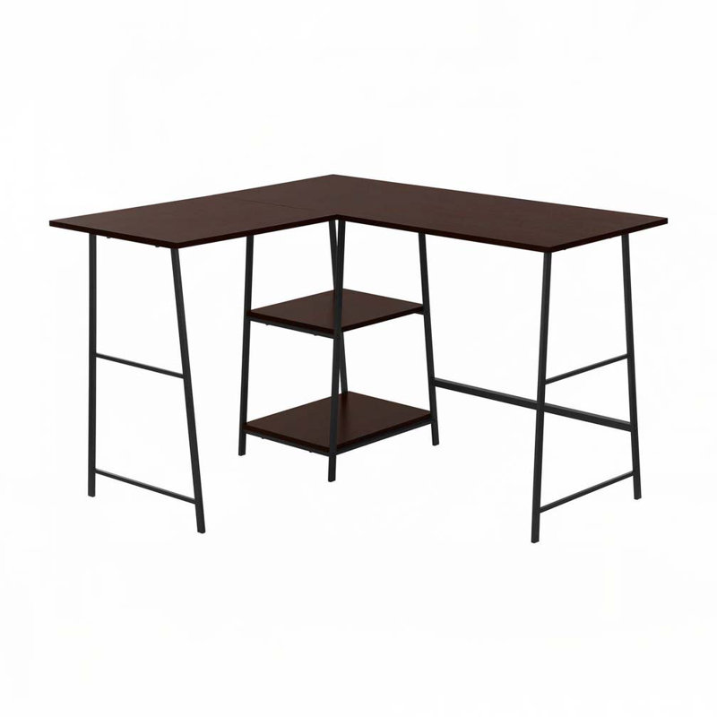 Bureau d'ordinateur en L Home Office, Espresso / Noir