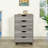 5 Drawer Chest File Cabinet, Wooden Storage Filing Cabinet with Wheels, Office File Cabinet, Office Alex Drawers for File storage-31709650