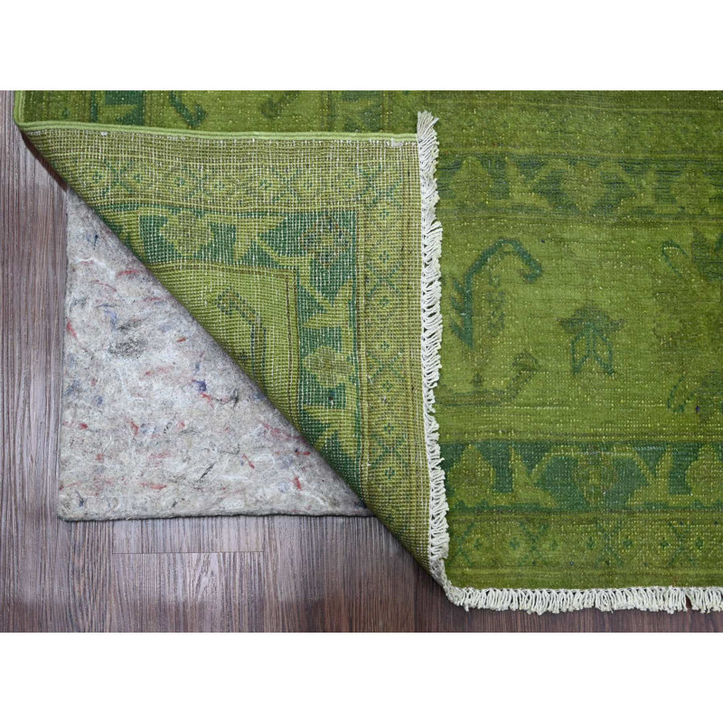 Tapis oriental rectangulaire en laine noué à la main 7 pi 11 po x 9 pi 6 po - MOA10220403