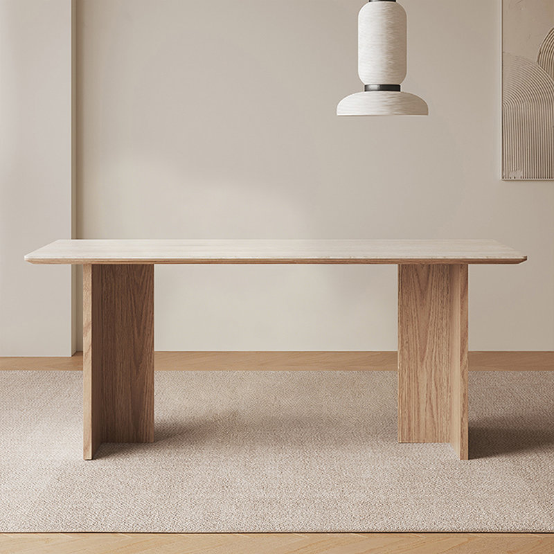 Table de salle à manger moderne Burlywood, H 29,53 po x L 62,99 po x l 31,5 po