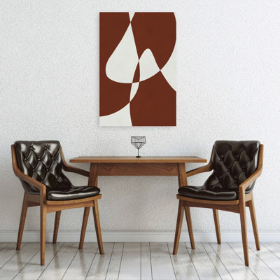 Abstrait abstrait en terre cuite, reproduction d'art mural contemporain
