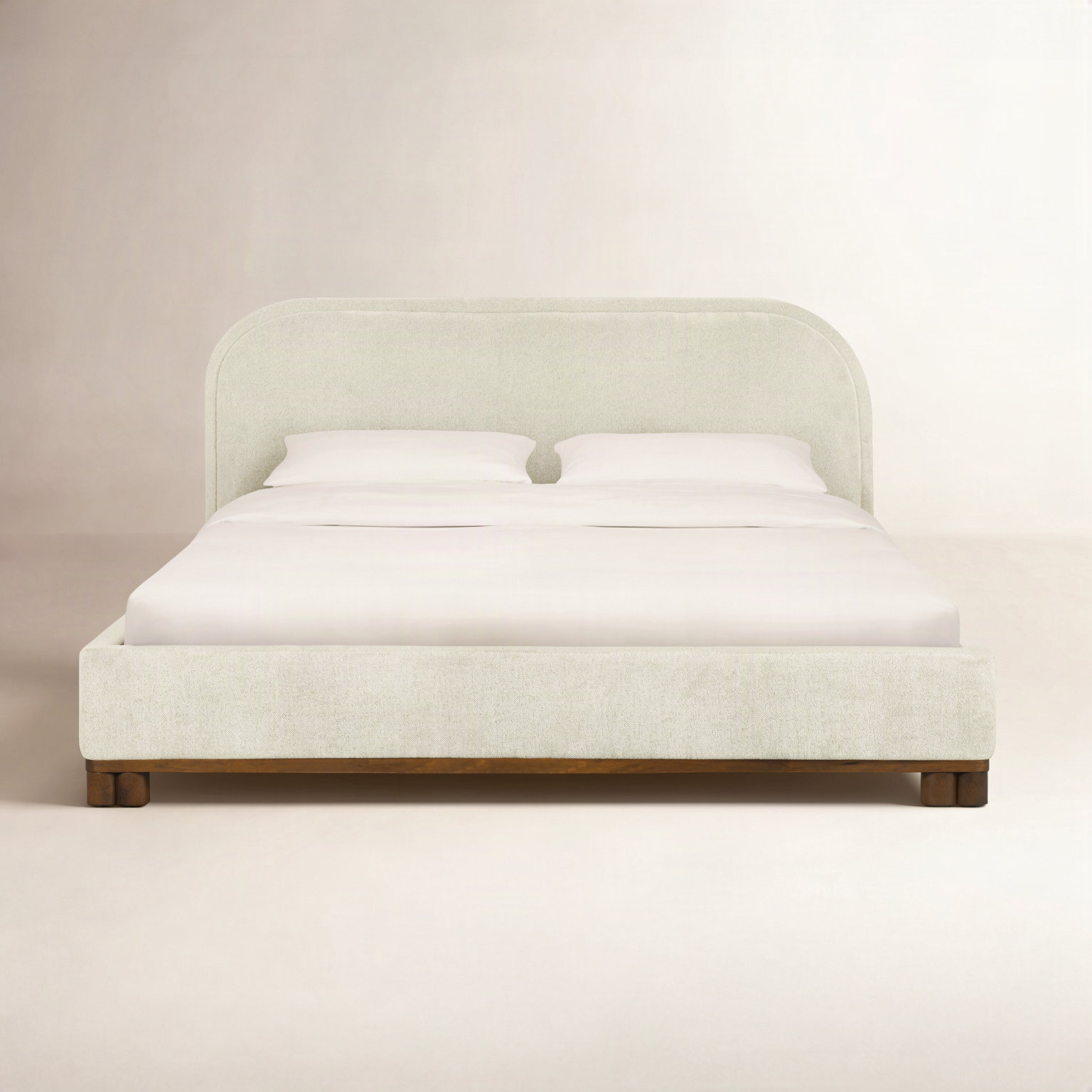 Chenille Upholstered Bed, Queen