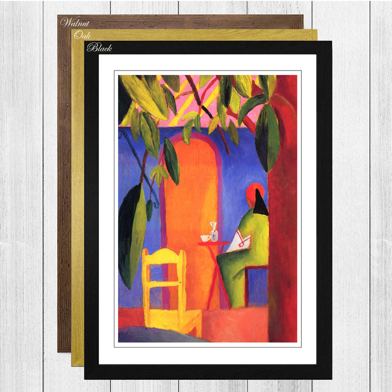 August Macke - Single Picture Frame Painting, Black