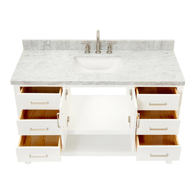 Moille Licastro 55" Single Bathroom Vanity Set, White