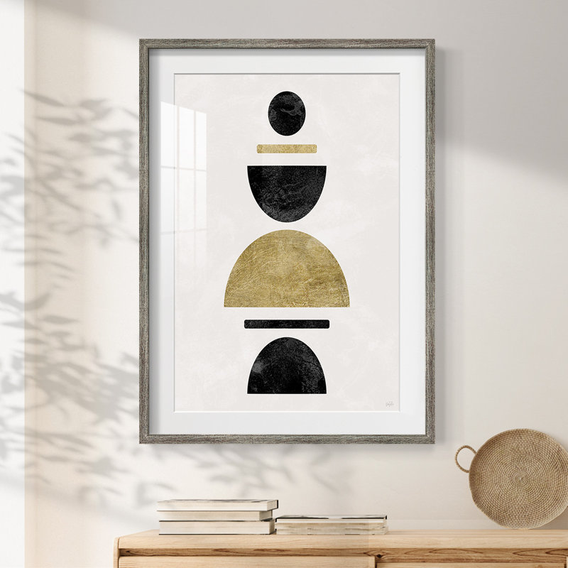 Modern Stack -Framed Print, Distressed, 19.5" H x 16.5" W