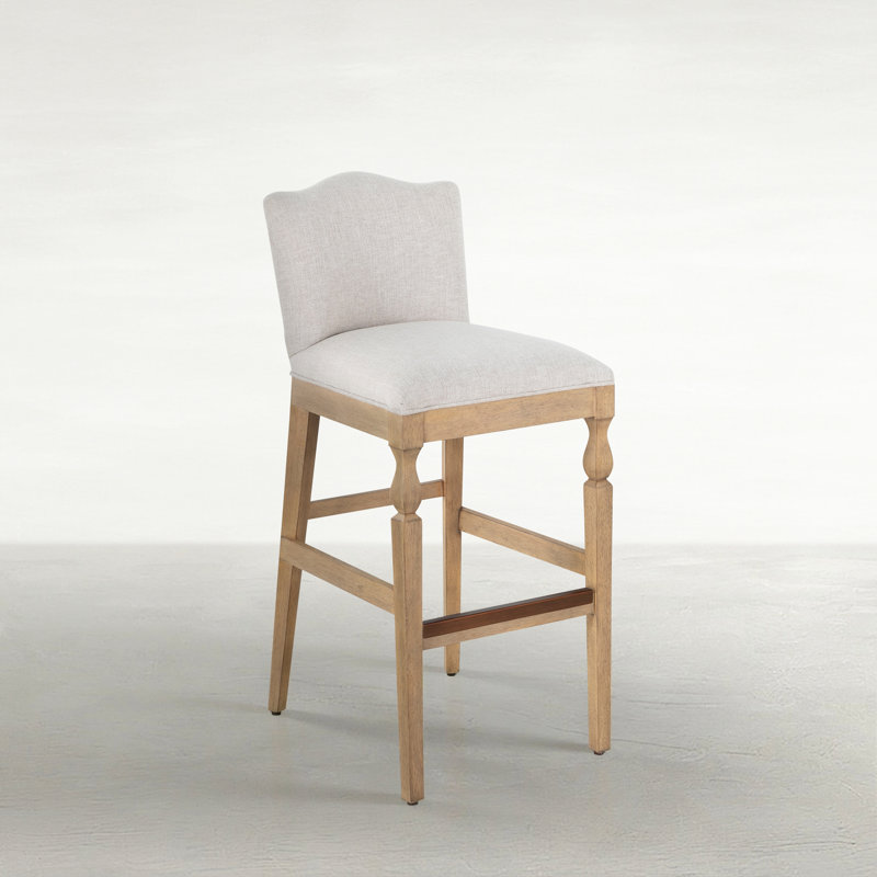 Gaston Upholstered Wooden Bar Stool, Bar Stool (30” Seat Height)