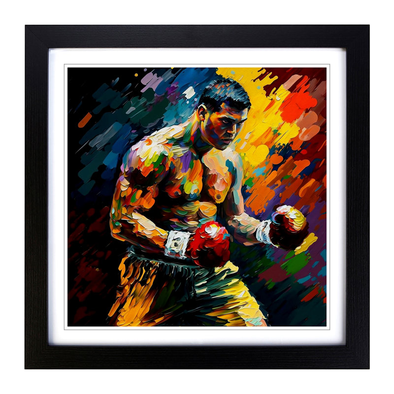 Single Picture Frame Print on Wood, Black