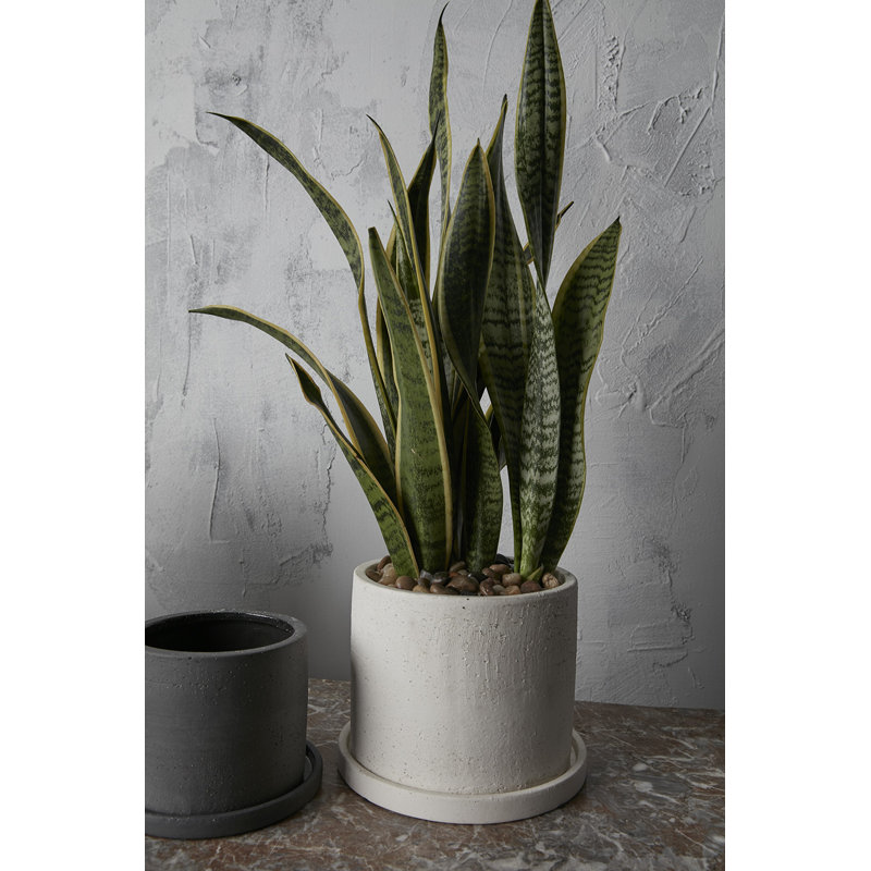 Alisha Handmade Ceramic Pot Planter, 6" H x 7.5" W x 7.5" D