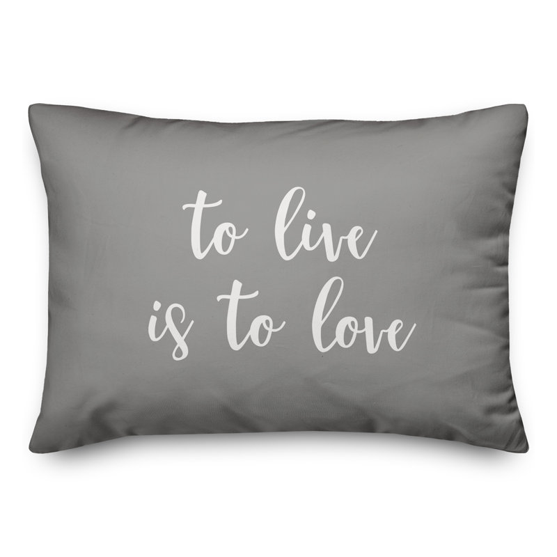  Coussin To Live Is To Love, Gris